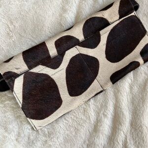 Rare Vintage Brown and Cream Animal Print Belt Bag